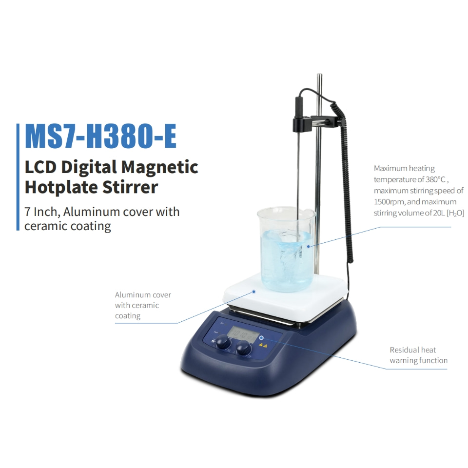 Lab Magnetic Stirrer Hot Plate - Mieszadło magnetyczne laboratoryjne MS7-H380-E z płytą