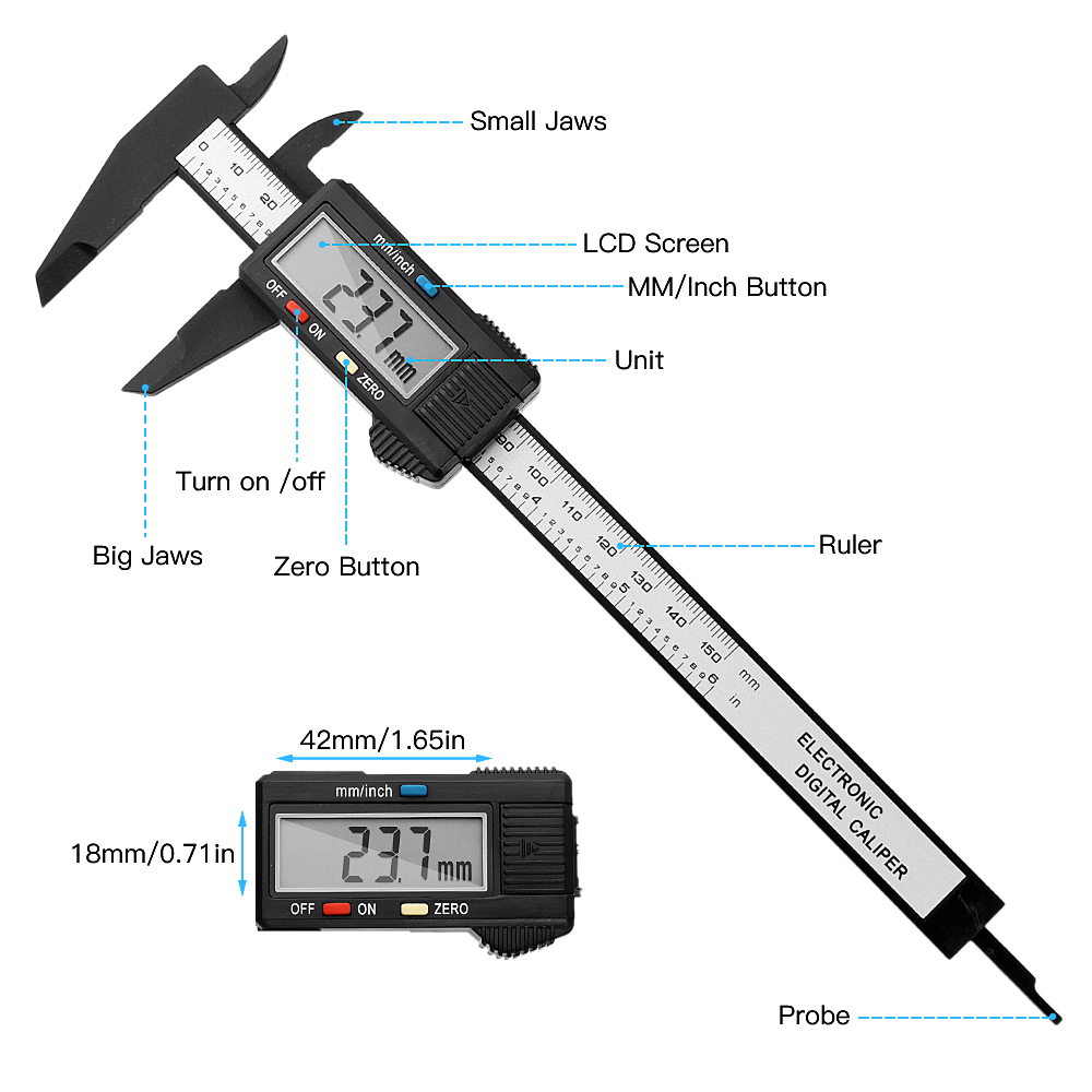 150mm elektroniczna suwmiarka  – Digital Caliper 150Mm Stainless Steel recenzja i cena