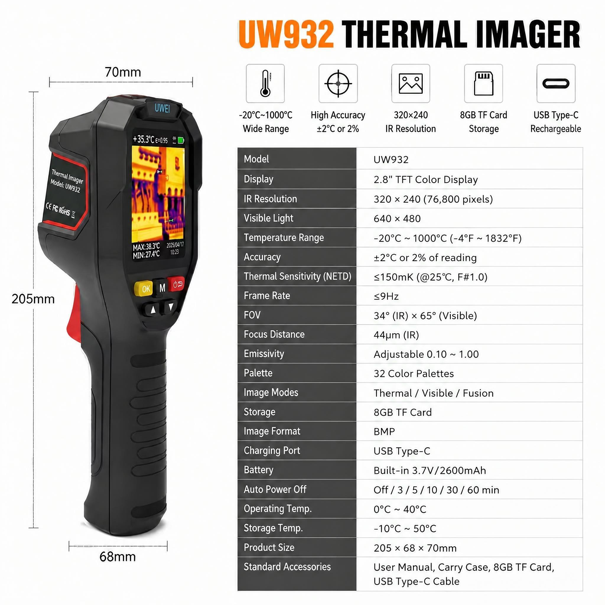 Ręczny termowizor 32x32 -20~10 – Thermal Imaging Camera Pcb Repair recenzja i cena